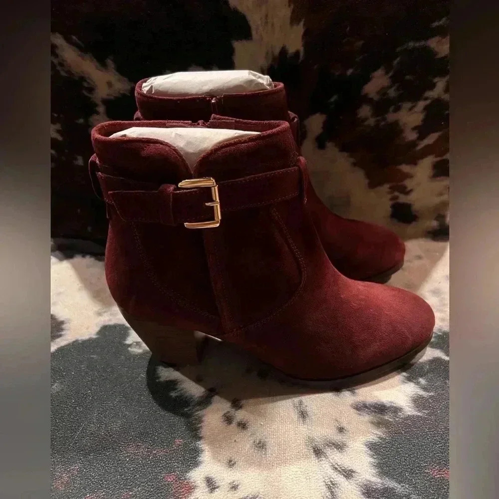 Diba Stitch Fix Sleek Bootie Burgundy NEW without box sizes 8 & 8.5